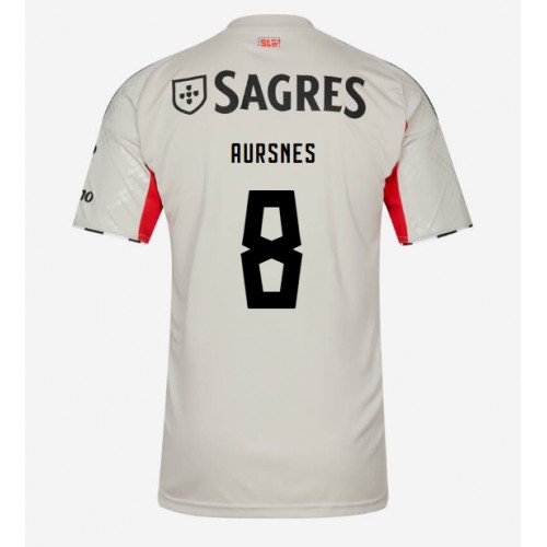Benfica Fredrik Aursnes #8 Replika Bortatröja 2025-26 Kortärmad